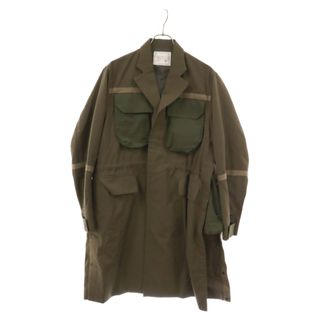 サカイ(sacai)のSacai サカイ 22SS Suiting Mix Coats スーティング比翼ミックスロングコート カーキ(フライトジャケット)