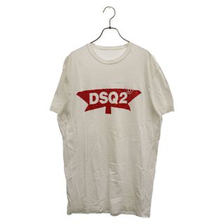 DSQUARED2 ディースクエアード 18SS ロゴプリント半袖Tシャツカットソー ホワイト S74GD0357 S22427