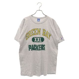 チャンピオン(Champion)のCHAMPION チャンピオン 80-90s 青刺繍タグ中期 USA製 GREEN BAY PACKERS グリーンベイパッカーズ 半袖Tシャツ グレー(Tシャツ/カットソー(半袖/袖なし))