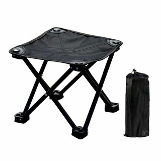 【色: 黑】Flycites折りたたみ椅子 アウトドアチェア キャンプイス コン(テーブル/チェア)