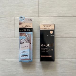 マキアージュ(MAQuillAGE)のマキアージュ 下地 cool ベージュ／ドラマティックエッセンスリキッド 10(ファンデーション)