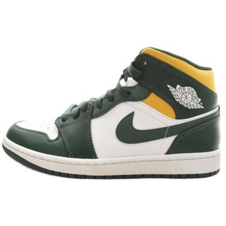 ナイキ(NIKE)のNIKE ナイキ AIR JORDAN 1 MID SEATTLE SUPERSONICS エアジョーダン 1 ミッド ミッドカットスニーカー グリーン/ホワイト US8.5/26.5cm 554724-371(スニーカー)