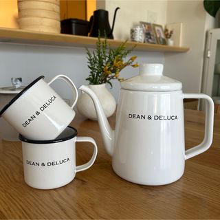 ディーンアンドデルーカ(DEAN & DELUCA)のDEAN&DELUCA ホーローケトル&カップ　値下げ！(調理道具/製菓道具)