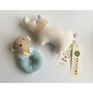 新品 ＊ Willy くまさん ガラガラ & オーガニックコットン ブタさん(がらがら/ラトル)