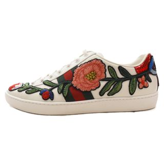 Gucci - GUCCI グッチ ACE エース フローラル レザー ローカット スニーカー ホワイト 431917