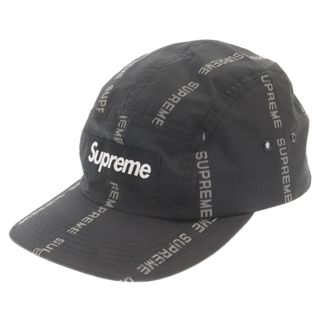 シュプリーム(Supreme)のSUPREME シュプリーム 18AW Reflective Text Camp Cap リフレクティブ テキスト ボックスロゴ キャンプ キャップ ブラック(キャップ)