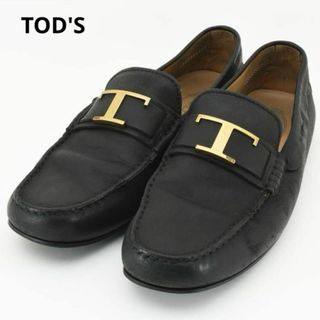 トッズ(TOD'S)のトッズ　タイムレス　Tロゴ金具　ドライビングシューズ　レザー　ブラック　黒(ブーツ)