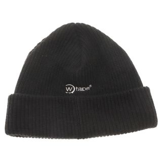 W)taps - WTAPS ダブルタップス 21AW BEANIE 02 ワンポイントロゴ ニットキャップ ビーニー ニット帽 ブラック 212MADT-HT02