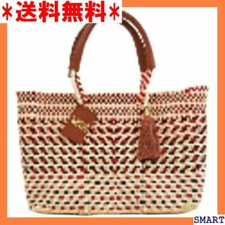 ☆大人気_Z046 ウーブン 手提げ 手作り編み込みBAG K/RED 1528(その他)