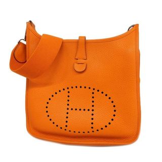 エルメス(Hermes)の【4ia0387】エルメス ショルダーバッグ/エブリン3PM/□L/トリヨンクレマンス/オレンジ/シルバー金具 【中古】 レディース(ショルダーバッグ)