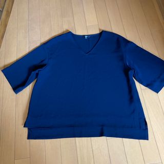 UNIQLO - ユニクロ　カットソー　ネイビー　XL