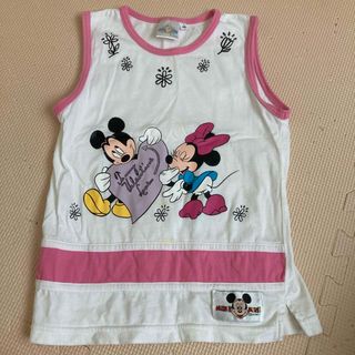 ディズニー(Disney)のミッキー　ミニー　ノースリーブ　110(Tシャツ/カットソー)