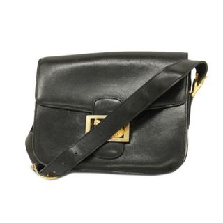 セリーヌ(celine)の【4ia0448-r】セリーヌ ショルダーバッグ/馬車金具/レザー/ブラック/ゴールド金具 【中古】 レディース(ショルダーバッグ)