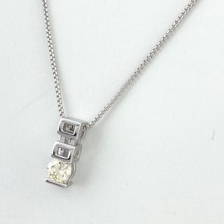 ダイヤモンド デザインネックレス K18 【中古】(ネックレス)