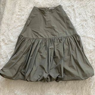 プラージュ(Plage)の【美品】ボリュームフレアスカート　plage カーキ　オールシーズン(ロングスカート)