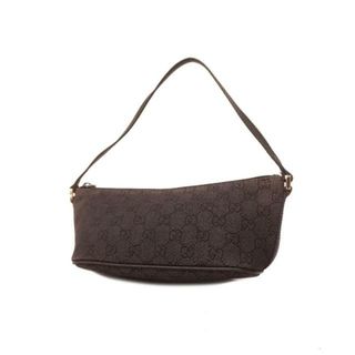 グッチ(Gucci)の【4ia0432】グッチ ポーチ/257300/デニム/ブラック/ゴールド金具 【中古】 レディース(ポーチ)