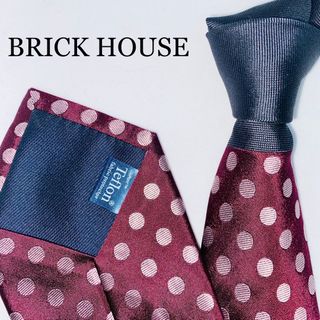 BRICK HOUSE by Tokyo Shirts - BRICK HOUSE ブリックハウス　シルクネクタイ　高級　ドット　絹100%