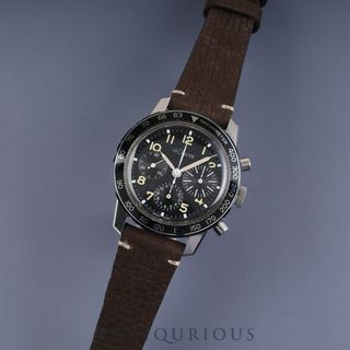 ジャガールクルト(Jaeger-LeCoultre)のJAEGER・LECOULTRE ジャガー・ルクルト SHARKDEEPSEA シャークディープシー E2643 手巻き Cal.730 SS 革 ブラック文字盤(腕時計(アナログ))