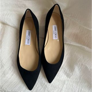 ジミーチュウ(JIMMY CHOO)の新品同様jimmychooスエードフラットシューズ　ミ　36ハーフ(バレエシューズ)