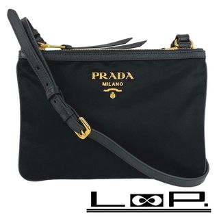 プラダ(PRADA)の■新同■2023年購入■　プラダ ショルダー バッグ ナイロン テスート サフィアーノ ブラック 1BH046 【133329】(ショルダーバッグ)