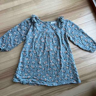 ザラキッズ(ZARA KIDS)の【美品】ZARAキッズ花柄ワンピース110(ワンピース)