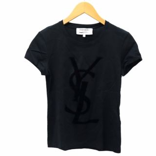 イヴサンローランリヴゴーシュ YSL フロッキーロゴプリントTシャツ XS(Tシャツ(半袖/袖なし))