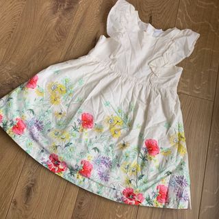 ベビーギャップ(babyGAP)の花柄　ワンピース　100cm  ベビーギャップ　チュニック(ワンピース)