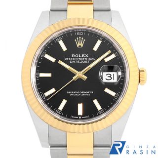 ロレックス(ROLEX)のロレックス デイトジャスト 126333 ブラック バー 3列 オイスターブレス ランダム番 メンズ 中古 腕時計(腕時計(アナログ))