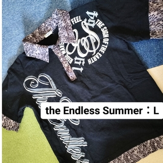エンドレスサマー(THE ENDLESS SUMMER（TES）)のthe Endless Summer✾デザインポロシャツ/メンズ/L/半袖/ロゴ(ポロシャツ)