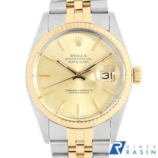 ロレックス(ROLEX)のロレックス デイトジャスト 16013 シャンパン バー 96番 メンズ 中古 腕時計(腕時計(アナログ))