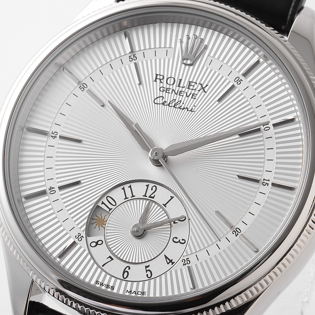 ROLEX(ロレックス)のロレックス チェリーニ デュアルタイム 50529 シルバー ランダム番 メンズ 中古 腕時計 メンズの時計(腕時計(アナログ))の商品写真