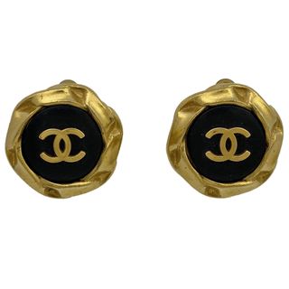 シャネル(CHANEL)のシャネル ココマーク ラウンド イヤリング GP 【中古】(イヤリング)