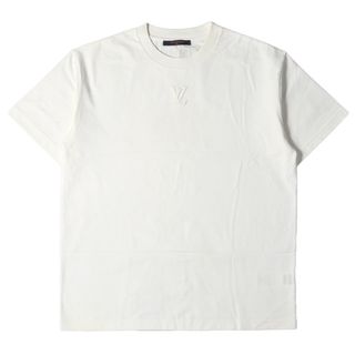 ルイヴィトン(LOUIS VUITTON)のLOUIS VUITTON ルイヴィトン Tシャツ サイズ:M 23SS エンボス LV モノグラム クルーネック 半袖Tシャツ RM231Q DT3 HNY55W ホワイト 白 イタリア製 トップス カットソー【メンズ】【中古】(Tシャツ/カットソー(半袖/袖なし))