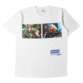 シュプリーム(Supreme)のSupreme シュプリーム Tシャツ サイズ:M 21AW JUNYA WATANABE MAN グラフィック ボックスロゴ クルーネック 半袖Tシャツ Nature Tee ホワイト 白 コラボ トップス カットソー【メンズ】【中古】(Tシャツ/カットソー(半袖/袖なし))