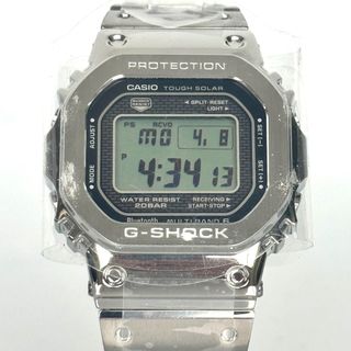 ジーショック(G-SHOCK)の【美品】カシオ　G-SHOCK　ジーショック　GMW-B5000D-1JF　5000シリーズ　フルメタル　スクエア　デジタル　タフソーラー　シルバー(腕時計(デジタル))