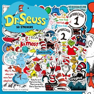 Dr. Seuss ステッカー 50枚セット ドクタースース 絵本作家 映画(キャラクターグッズ)