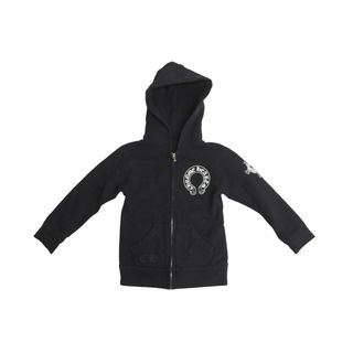 Chrome Hearts - CHROME HEARTS クロムハーツ クロスボールジップパーカー ホースシュープリント サイズ4T 130/64 ブラック 美品 中古 62659