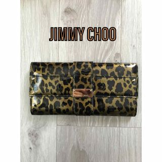 【美品】JIMMY CHOO ジミーチュウ レザー レオパード ウォレット 財布