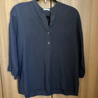 ユニクロ(UNIQLO)のリネンブレンドスキッパーシャツ（7分袖）(シャツ/ブラウス(長袖/七分))