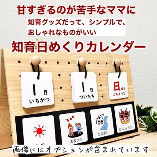 知育　日めくりカレンダー　お支度ボード　スケジュール　絵カード(知育玩具)