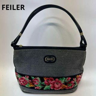 FEILER - FEILER フェイラー　花柄　グレー　ミニバッグ　ハンドバック  肩掛け