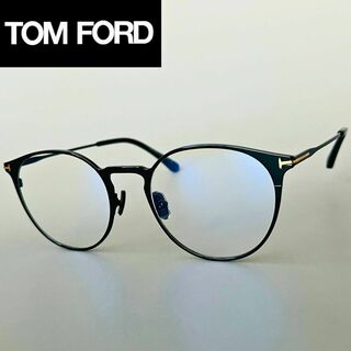 TOM FORD EYEWEAR - メガネ トムフォード メンズ レディース オーバル 黒 金 眼鏡 メタル