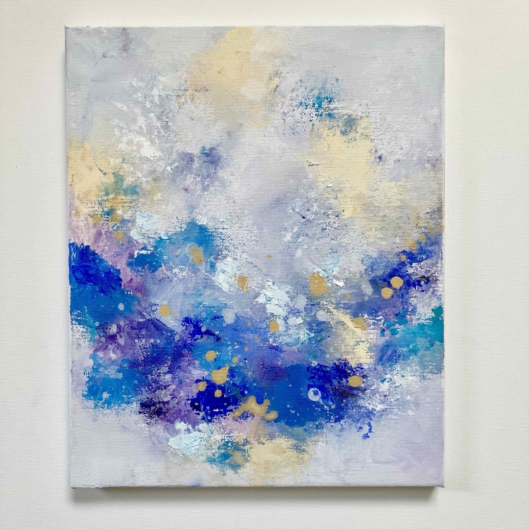 紫陽花*絵画 原画 抽象画 テクスチャーアート 花 アジサイ 紫陽花*絵画 原画 抽象画 テクスチャーアート 花 アジサイ