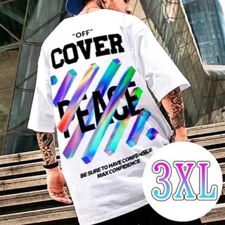 【大特価‼】　Ｔシャツ　オーバーサイズ　ヒップホップ　ストリート　３ＸＬ　白(Tシャツ/カットソー(半袖/袖なし))