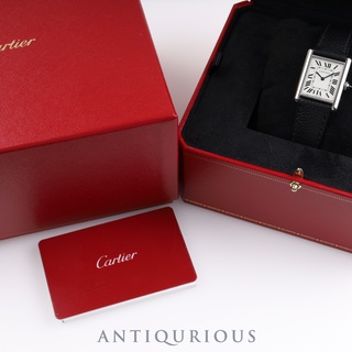 カルティエ(Cartier)のCARTIER カルティエ タンクマスト LM QZ WSTA0041 / 4323  SS 革 純正尾錠（SS）シルバー文字盤 箱 保証書（2021年）(腕時計(アナログ))