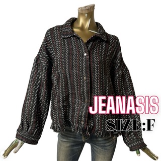 JEANASIS - JEANASIS ♥ ツイード リバーシブル ショートジャケット