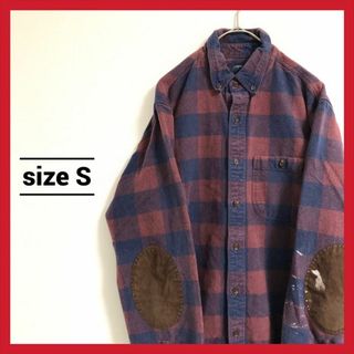 90s 古着 ノーブランド BDシャツ チェックシャツ トップス Ｓ (シャツ)