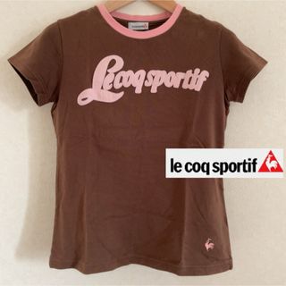 ルコックスポルティフ(le coq sportif)のle coq sportif 半袖Tシャツ M 茶色 ピンク(Tシャツ(半袖/袖なし))