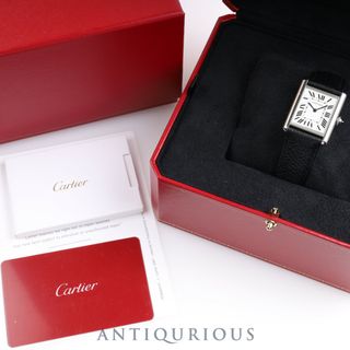 カルティエ(Cartier)のCARTIER カルティエ タンクマスト LM QZ WSTA0041 / 4323 SS 革 純正ベルト 純正尾錠 シルバー文字盤 箱 保証書（2022年）(腕時計(アナログ))