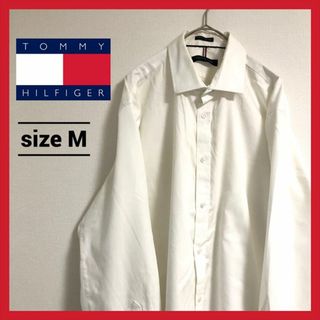 トミーヒルフィガー(TOMMY HILFIGER)の90s 古着 トミーヒルフィガー 長袖シャツ 白シャツ トップス M (シャツ)